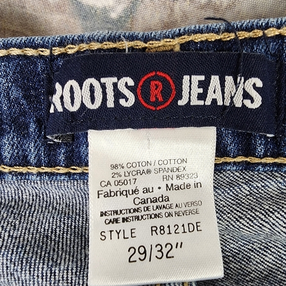 Vintage Roots Straight Leg Jeans Mid Rise Medium Wash Size 29 - Picture 11 of 13